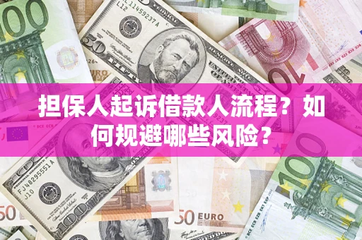 济南担保人起诉借款人流程？如何规避哪些风险？